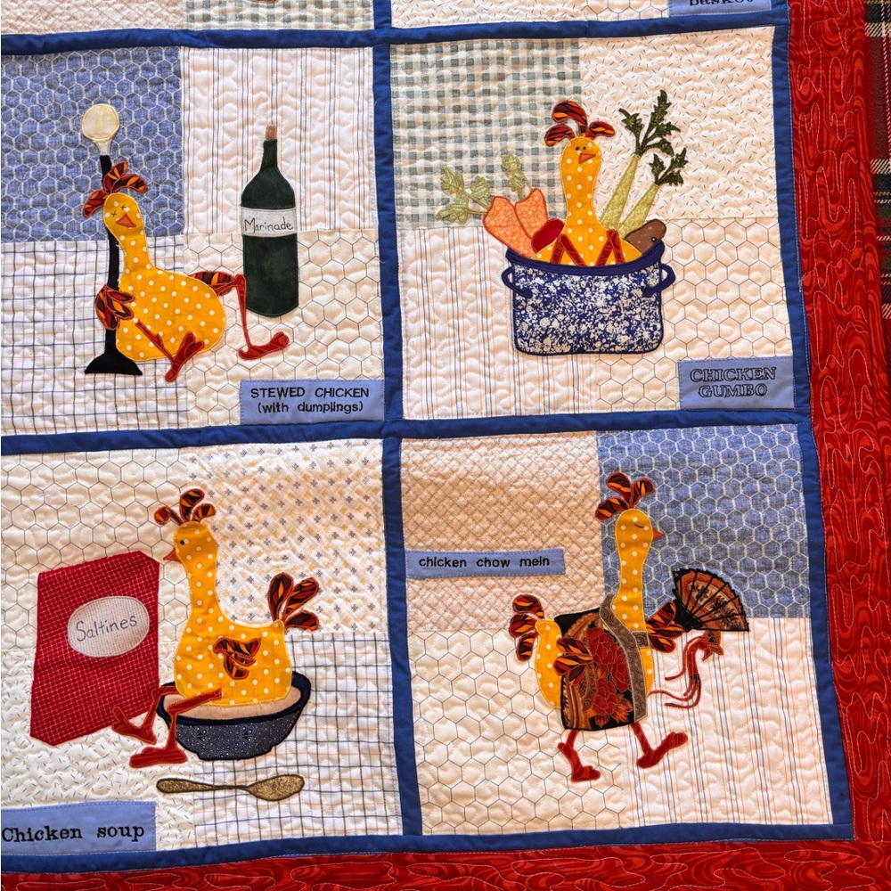 Charming Chicken-Themed Quilt - Picture 3 of 9